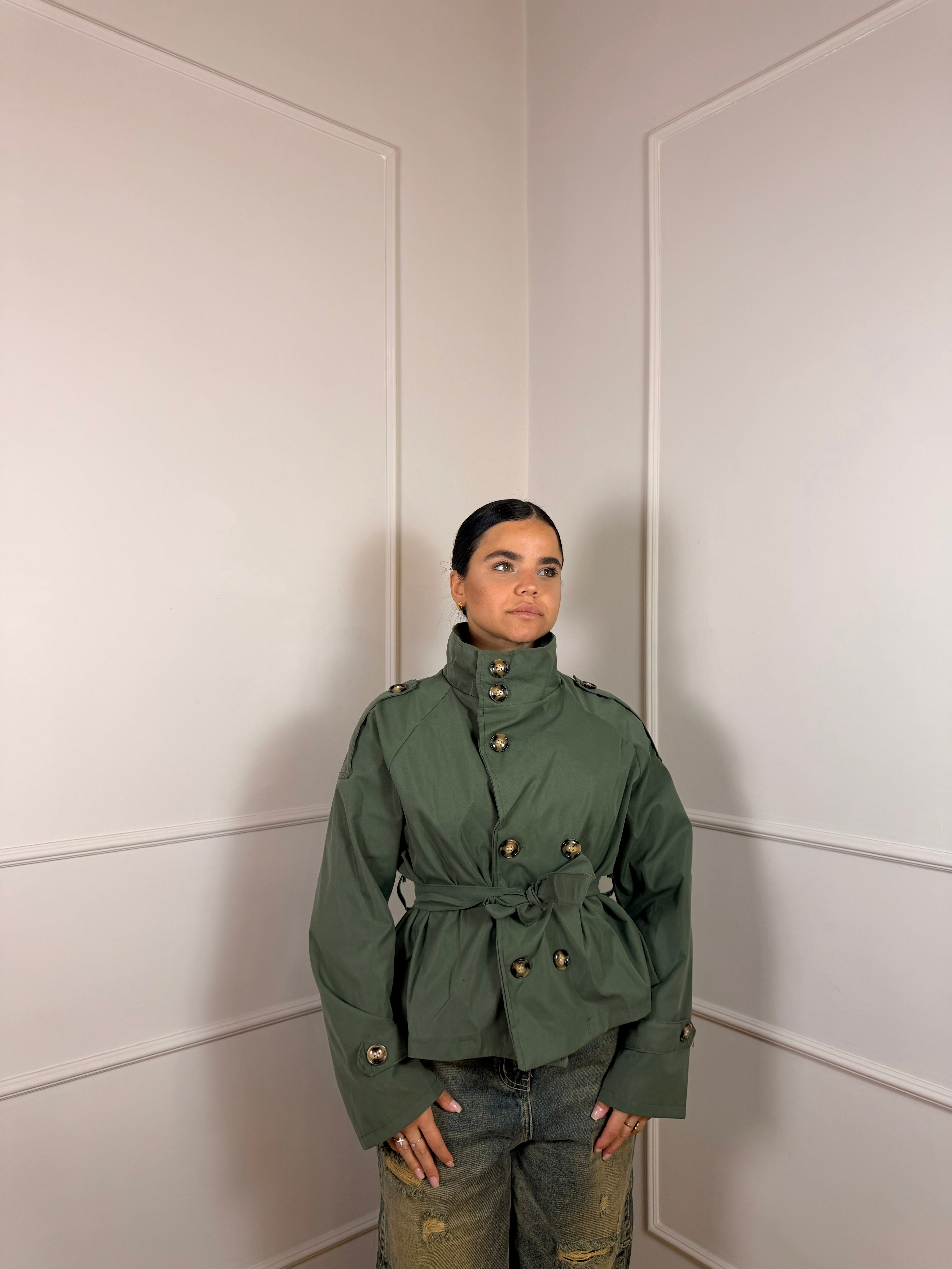 Trench verde militare