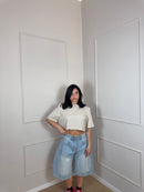 T shirt crop Just West