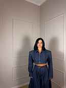 Giacca crop Denim