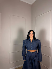Giacca crop Denim