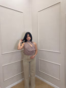 Jeans palazzo Beige