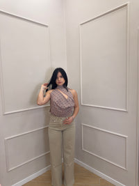 Jeans palazzo Beige