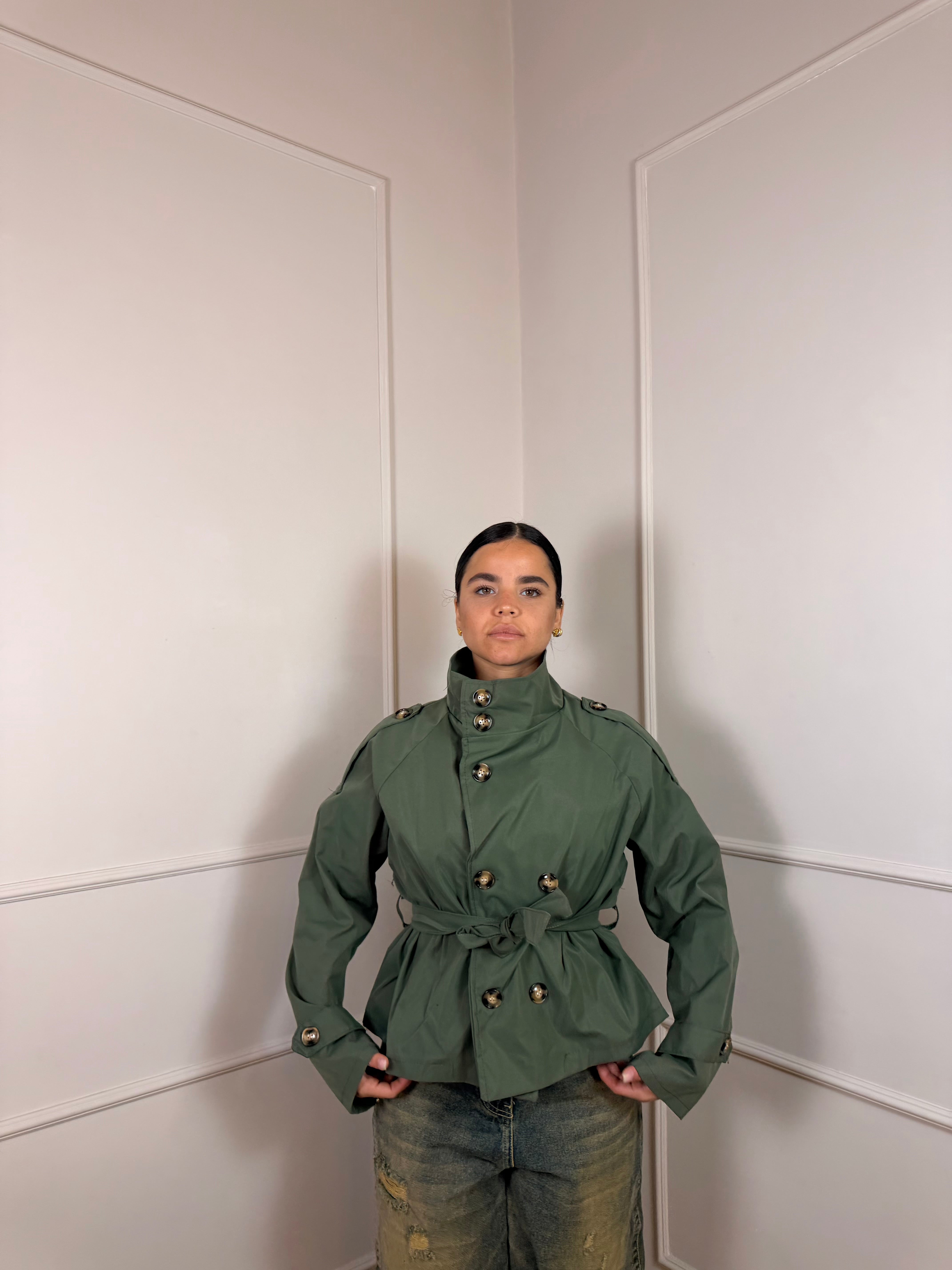 Trench verde militare