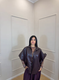 Giacca ecopelle oversize