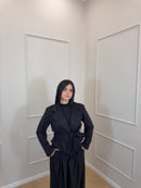 Trench in camoscio