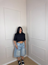 T shirt crop Just West