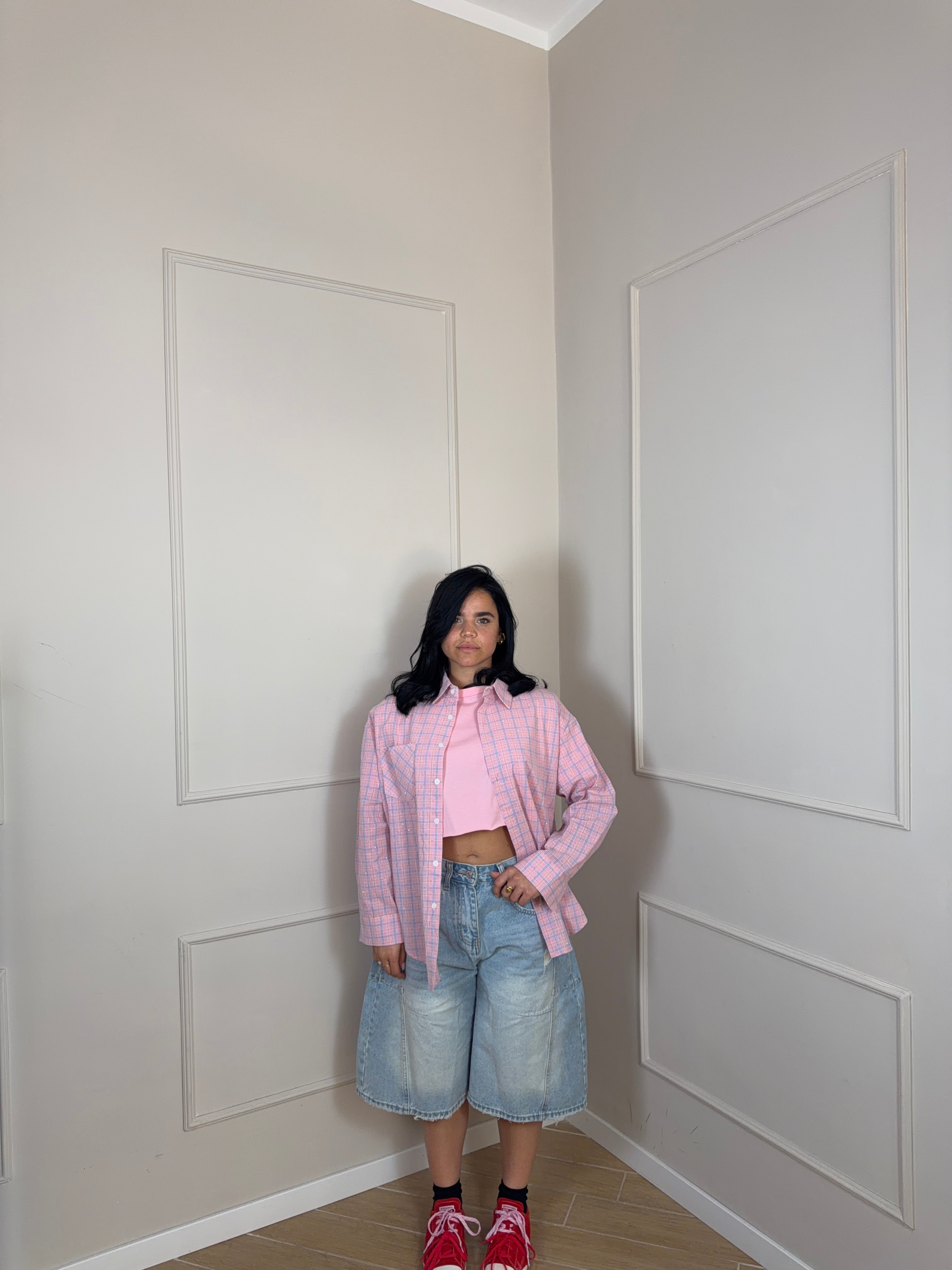 Camicia con brillantini
