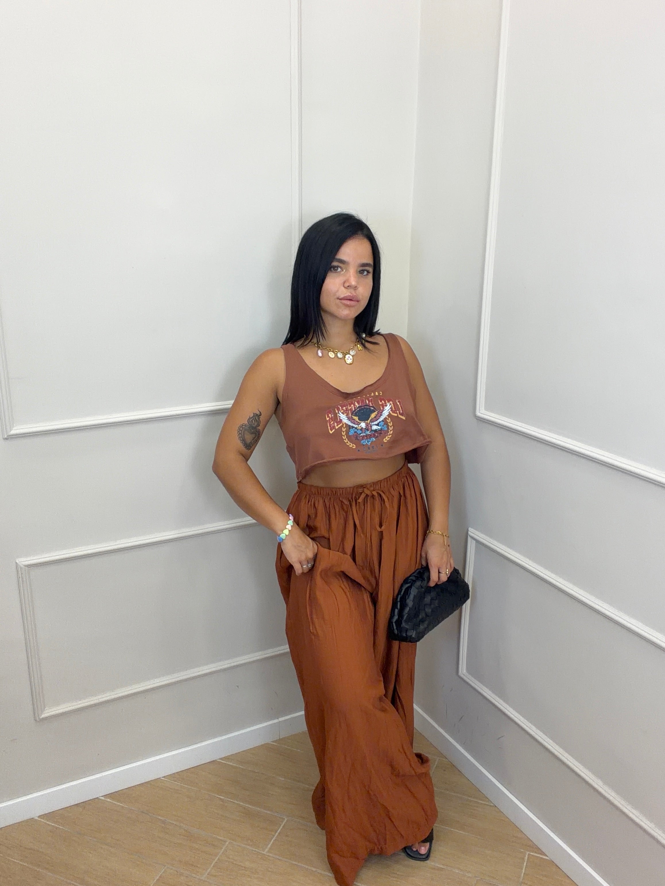 Pantalone simil lino