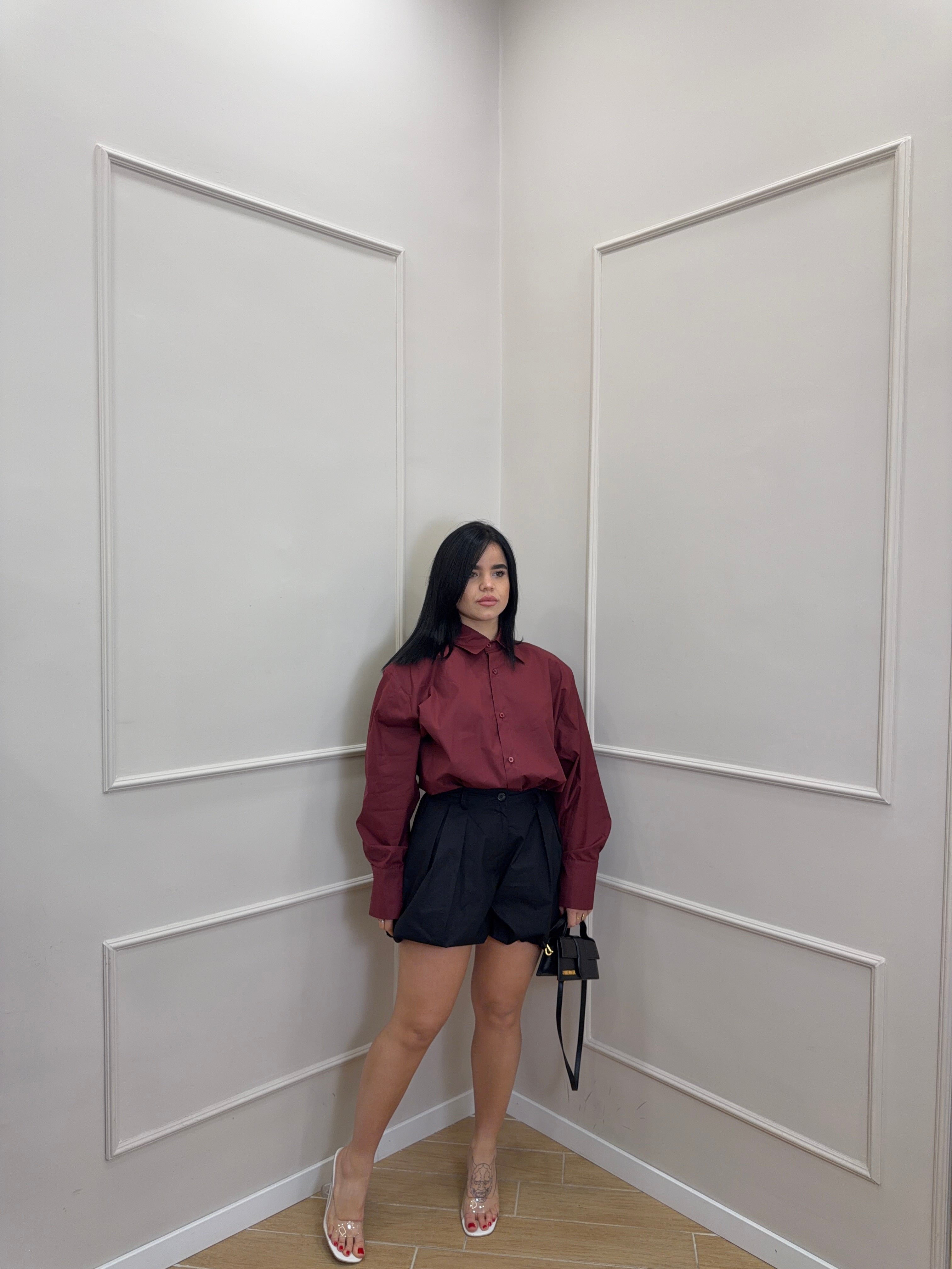 Camicia over con spalline Just West