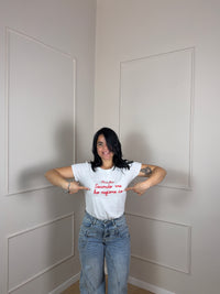 T shirt con scritta