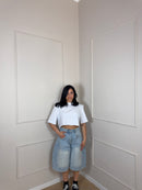 T shirt crop Just West