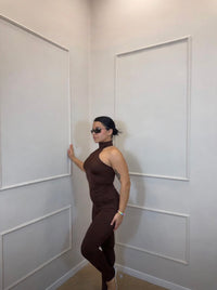 Jumpsuit scollo americano